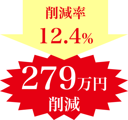 279万円削減